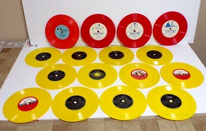 Vintage Lot of 16 Yellow & Red Vinyl 78rpm Golden & Playtime Records 1950s - Picture 1 of 1
