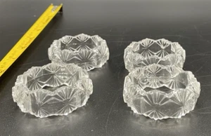 OTCO Lead Crystal Napkin Rings ~ Set of 4 Vintage from West Germany - Picture 1 of 3