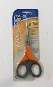 Westcott Elite Scissors 7" Pointed Stainless Steel Blades Ribbed Grip - Picture 1 of 3