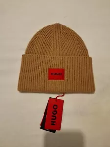 Hugo Boss Beanie Hat in Beige - BRAND NEW WITH TAGS  - Picture 1 of 5
