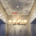 Pendentif pendentif lustre en résine vintage lustre foyer lumière cerf blanc