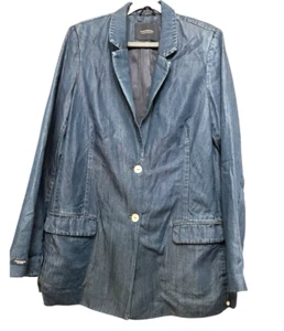 Scotch & Soda Women’s Tencel Denim Blazer L Chore Jacket - Picture 1 of 15