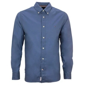 Tommy Hilfiger Camisa de Hombre Flex Popelín Azul MW0MW30934 Dbx Azul - Imagen 1 de 4
