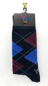 Yo Sox Socks Plaid Men's Cotton Nylon Blend Sock Size 7-12 - Picture 1 of 2