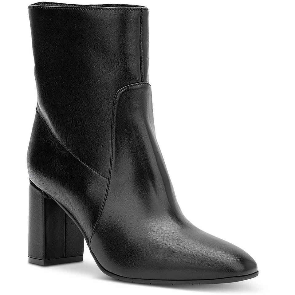 Aquatalia Womens ankle boots Luzio Black Weatherproof Block Heel zip sz 9