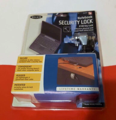 Notebook SECURITY LOCK K100 Key Lock Effective Physical &Visual Theft deterrence - Image 1 of 4