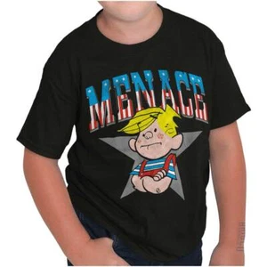 Retro Dennis The Menace American Star Crewneck T Shirts Boy Girl - Picture 1 of 10