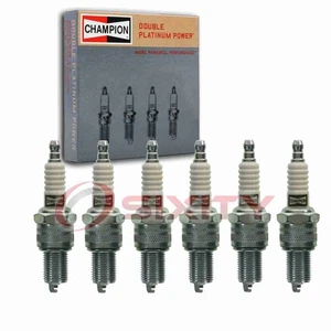 6 pc Champion Double Platinum Spark Plugs for 1967-1971 TVR Tuscan 3.0L V6 fs - Picture 1 of 5
