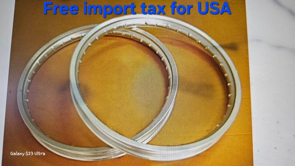 YAMAHA YZ250 YZ360 FRONT & REAR ALUMINIUM SILVER WHEEL RIM SET  *BI5400* Foto 1 de 4