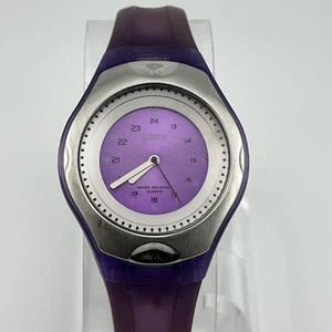 Prestige Medical Watch Women 35mm Case Plastic Purple Band- New Battery - Picture 1 of 8