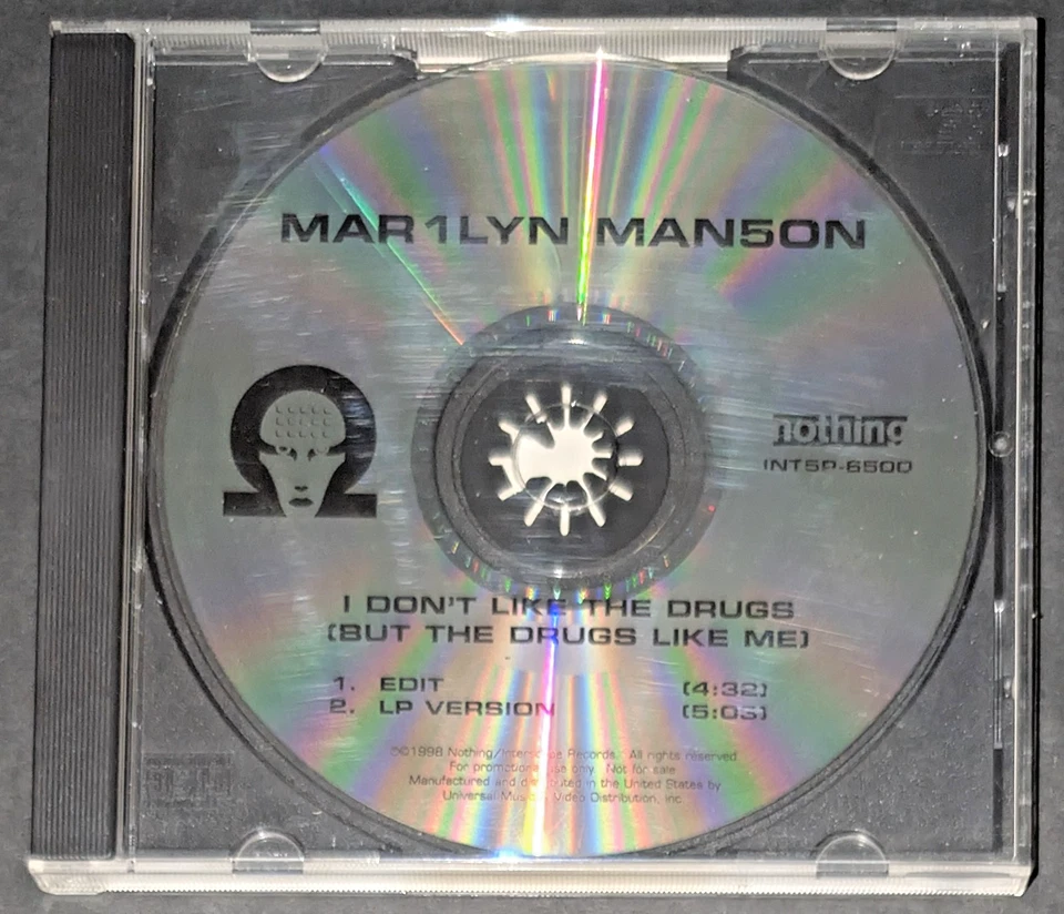 Marilyn Manson I Don't Like The Drugs CD Single Promo Limited 1st US Edition Foto 1 de 4