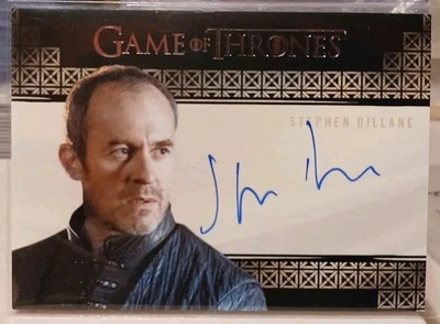 🗡Juego de Tronos Inflexiones Stephen Dillane Autógrafo como Stannis Baratheon 2019 Foto 1 de 2