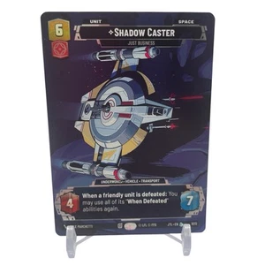 Star Wars Unlimited Shadow Caster Prestige Foil Legendary JTL 1072 casi nuevo - Imagen 1 de 2