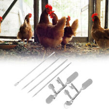 US 10pcs Stainless Steel Livestock Breeding Chicken Rooster Capon Tool Hatchery