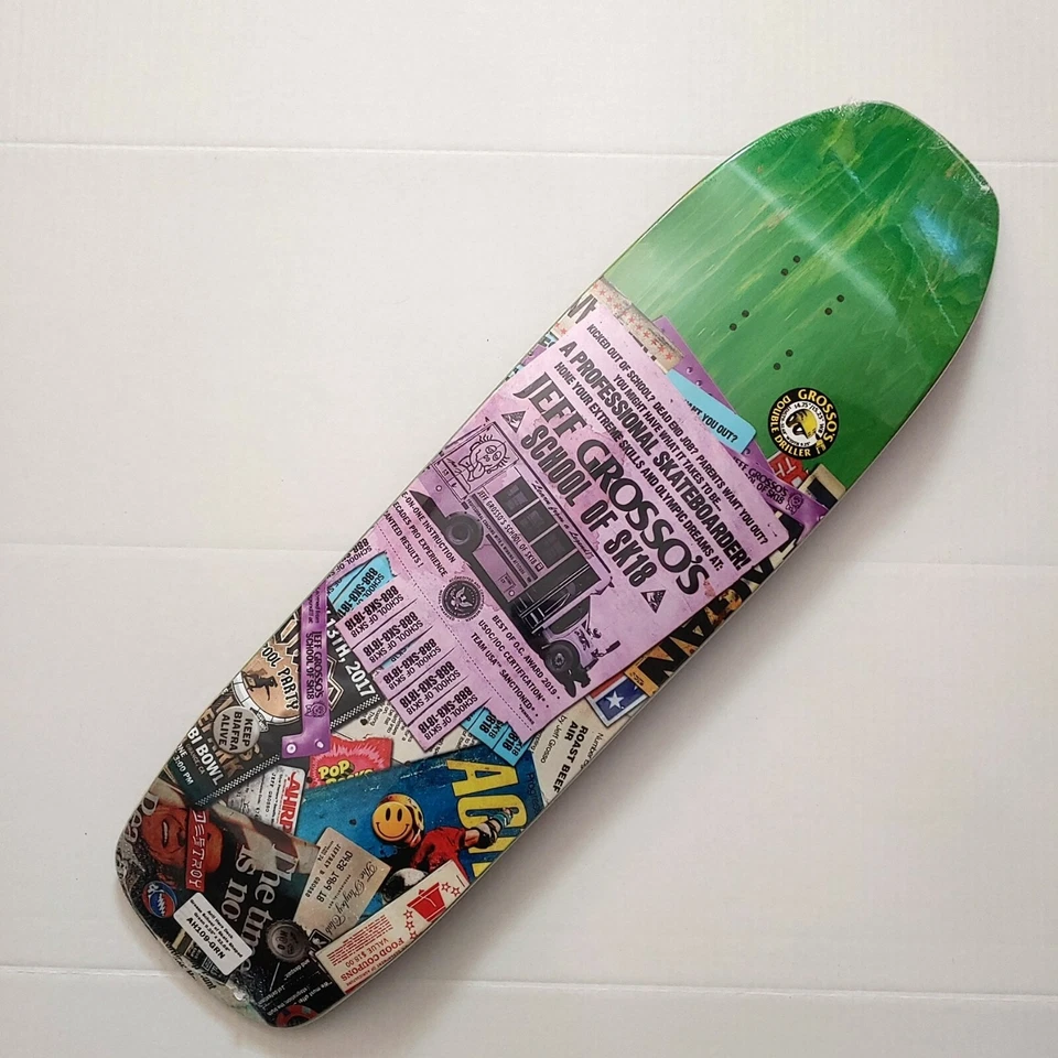 Anti-Hero Grosso School of Sk18 Shaped Skateboard Deck 9.25"