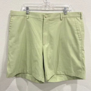 Peter Millar Crown Sport Shorts Mens 40 Bright Green Golf Salem Wicking - Picture 1 of 9