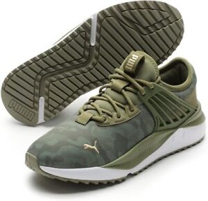 PUMA Pacer Future Womens size 7.5 Olive Green Camo Running Shoes Sneakers 388199