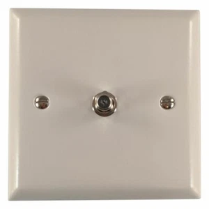 G&H SFW37 Spectrum Plate Matt White 1 Gang Single Satellite Point Socket - Picture 1 of 1