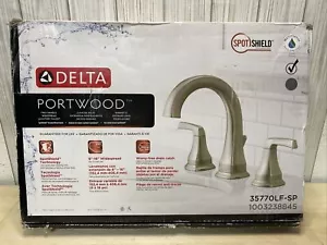 Delta Portwood 8 pulgadas Grifo de baño amplio en níquel cepillado nuevo caja abierta - Imagen 1 de 4