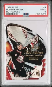 1996-97 Flair Hot Gloves Dominik Hasek #4 PSA 9 Mint Pop 3 None Higher - Picture 1 of 5