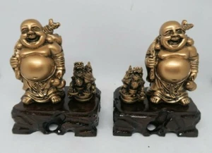 FENG SHUI MONEY BAGS TRAVELLING BUDDHA ~MONEY DRAGON ORNAMENT STATUE FIGURINE - Bild 1 von 12