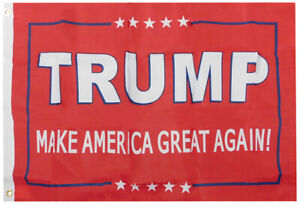 2x3 Trump Make America Great Again! Red 150D Woven Poly Nylon 2'x3' Flag Banner