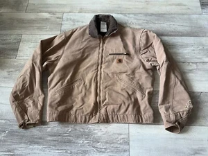 Giacca Carhartt J97 SDL Detroit marrone sabbia coperta foderata grande vintage invecchiata - Foto 1 di 15