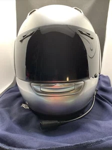 ARAI Quantum II Silver Shinny Motorcycle Helmet XXL Headset & 1 Clear Shield - Picture 1 of 11