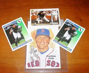 Vintage Carlton Fisk Perez Red Sox Postcard '92 White Sox Baseball Upper Deck - Picture 1 of 9