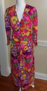 Rixo x Target Pink Multi Floral Cascade Front Open Back Dress 0 - Picture 1 of 4