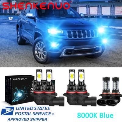 For Jeep Grand Cherokee 1999-2010 6X LED Headlight Bulbs Hi/Low Beam Fog Lights - Image 1 of 4
