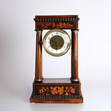 Säulenpendel Watch Rosewood Marquetry To 1840 Cipher Sheet Braun Roses