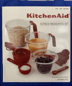 KitchenAid 12-piece Measuring Set ~ Measure Both Wet and Dry Ingredients ~ New - Picture 1 of 5