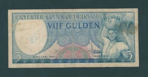 SURINAME 5 GULDEN 1957 PICK # 111 FINE. - Imagen 1 de 2