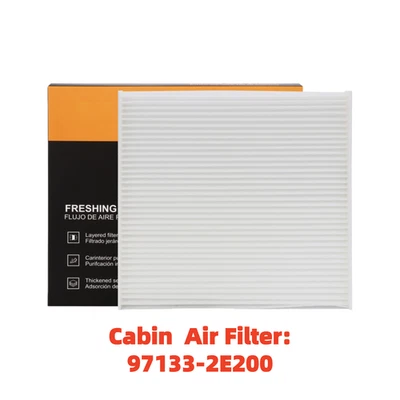 Filtro de ar de cabine para HYUNDAI VELOSTER 2012 2013 2014 2015 2016 2017 1,6L - Imagem 1 de 4