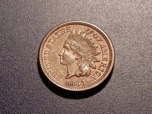 Uncirculated details 1863 CN Indian Head Cent - Picture 1 of 2