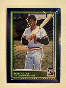 2025 Donruss Optic Tony Oliva Prizm Blue Velocity Holo Refractor #23 Twins - Bild 1 von 2