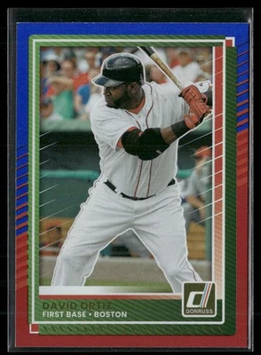 David Ortiz 2025 Donruss Lámina Roja y Azul Medias Rojas de Boston #61 Foto 1 de 2
