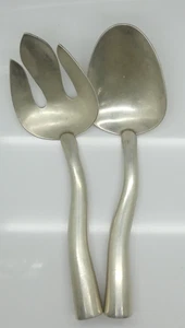 P. Lopez G. Rare Sterling Silver Salad Serving Set - Picture 1 of 8