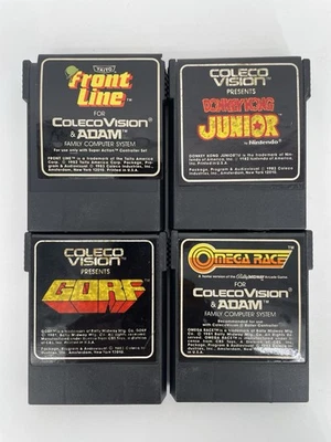 Lote de 4 cartuchos de juego Colecovision: Gorf, Donkey Kong Junior, Front Line... Foto 1 de 4