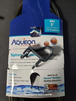 Mini aspiradora de grava con sifón para acuario Aqueon - 5 pulgadas Foto 1 de 4