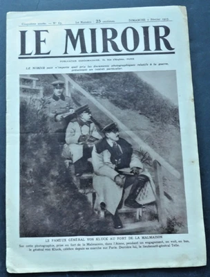 Le Miroir Journal (The Mirror) Sunday 7 February 1915, No. 63 French Magazine. Foto 1 de 4