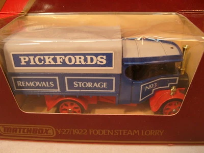 MATCHBOX MODELS OF YESTERYEAR 1:72 SCAL Y27 1922 FODEN STEAM LORRY PICKFORDS NEW - Image 1 of 2