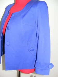 New $159 ISABELLA DEMARCO blue violet CAREER jacket 2 - Picture 1 of 1