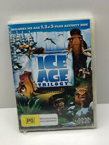 Ice Age 1 Ice Age 2 Ice Age 3 - Dawn Of The Dinosaurs DVD Brand New Sealed R4