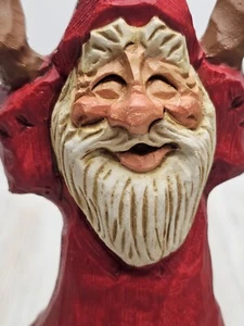 Vintage 94 David Frykman Collection OH THE JOY Laughing Arms Up Santa Figurine - Picture 1 of 8