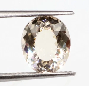 Pfirsich Morganit Stein, ovaler Morganit Edelstein, 2,70 ct Ringstein, 9,8 x 8,5 mm - Bild 1 von 8
