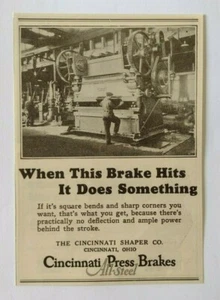 1926 Cincinnati Press Brakes Pubblicità The Cincinnati Shaper Co. - Foto 1 di 1