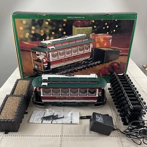 Vintage Dillards Trimmings Musical Trolley Car Original Box Works VIDEO - Picture 1 of 20