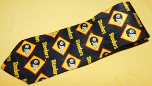 TEAM NFL PITTSBURGH STEELERS MADE IN U.S.A. SIGNATURE MOTIF TIE - DESIGNER TIES. - Picture 1 of 3